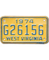 Moto americká ŠPZ West Virginia G26156