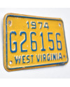 Moto americká ŠPZ West Virginia G26156