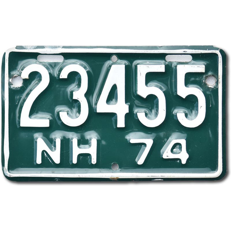 Moto americká ŠPZ New Hampshire 23455