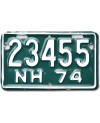 Moto americká ŠPZ New Hampshire 23455