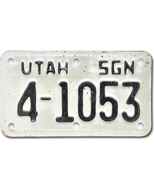 Moto americká ŠPZ Utah 4-1053