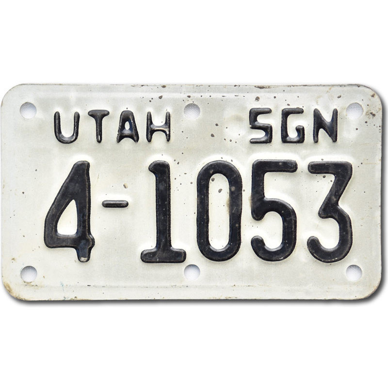 Moto americká ŠPZ Utah 4-1053