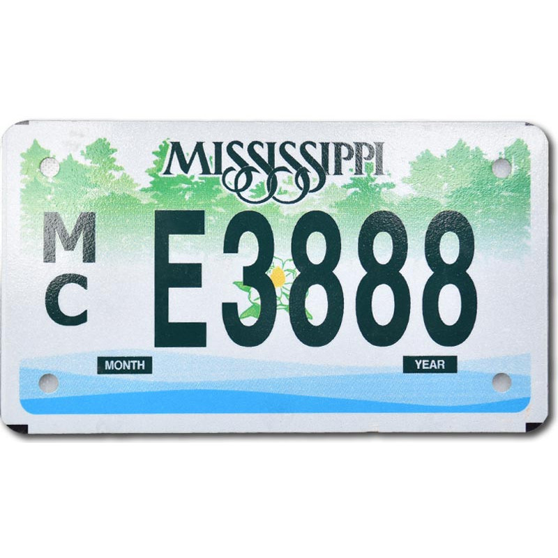 Moto americká ŠPZ Mississippi MC E3888