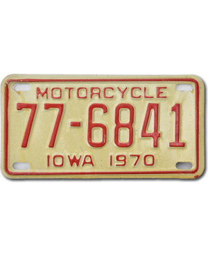 Moto americká ŠPZ Iowa 77-6841