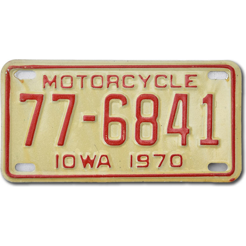 Moto americká ŠPZ Iowa 77-6841