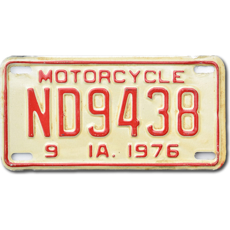 Americká SPZ Iowa ND9438 moto
