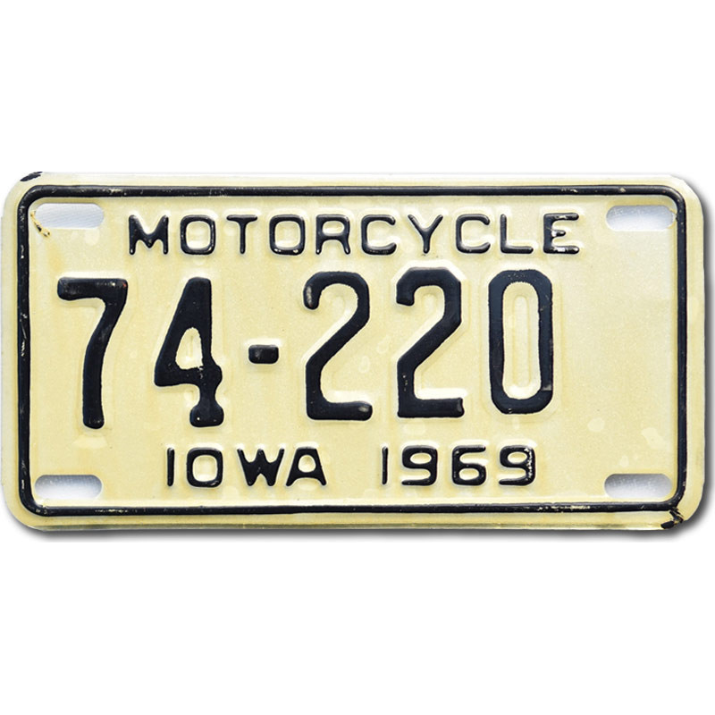 Americká SPZ Iowa 74-220 moto