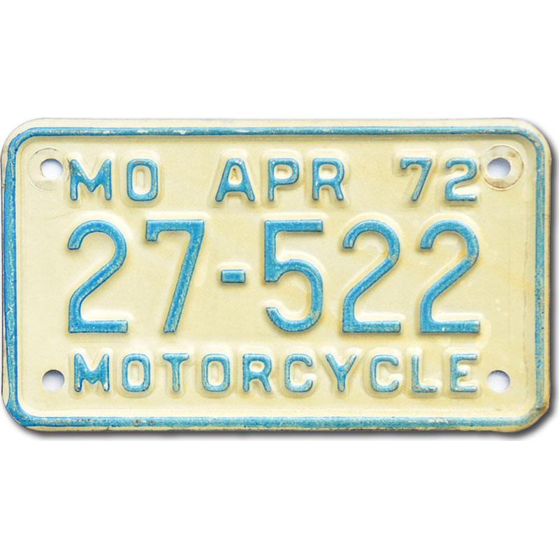 Americká SPZ Missouri 27-522 moto