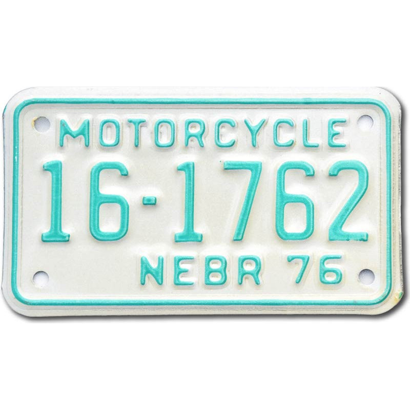 Americká SPZ Nebraska 16-1762 moto