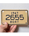 Americká SPZ Boat 1967 Creamy 2655