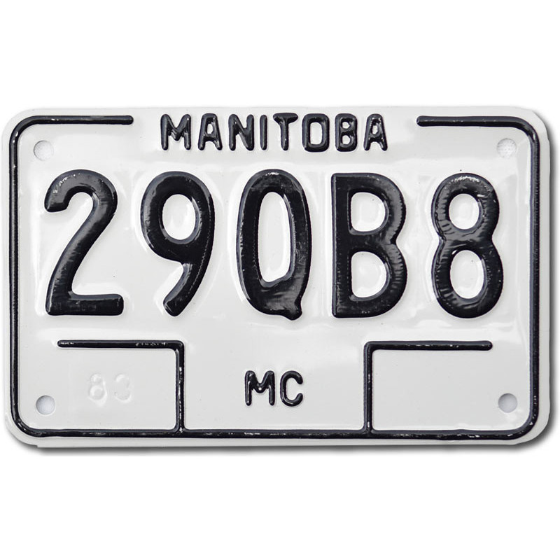Kanadská SPZ Manitoba 29QB8 moto