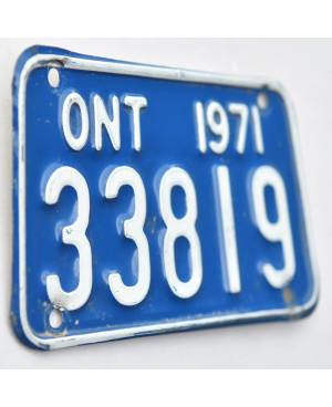 Kanadská SPZ Ontario 1971 Blue 33819 moto