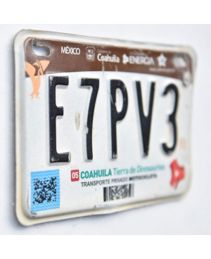 Mexická ŠPZ Coahuila E7PV3 moto
