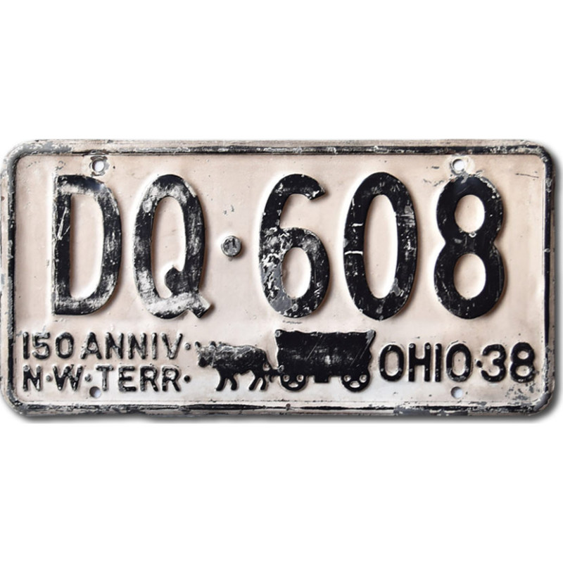 Americká ŠPZ Ohio 1938 Anniversary DQ-608