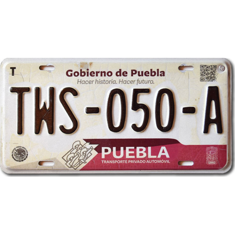 Mexická ŠPZ Puebla TWS-050-A