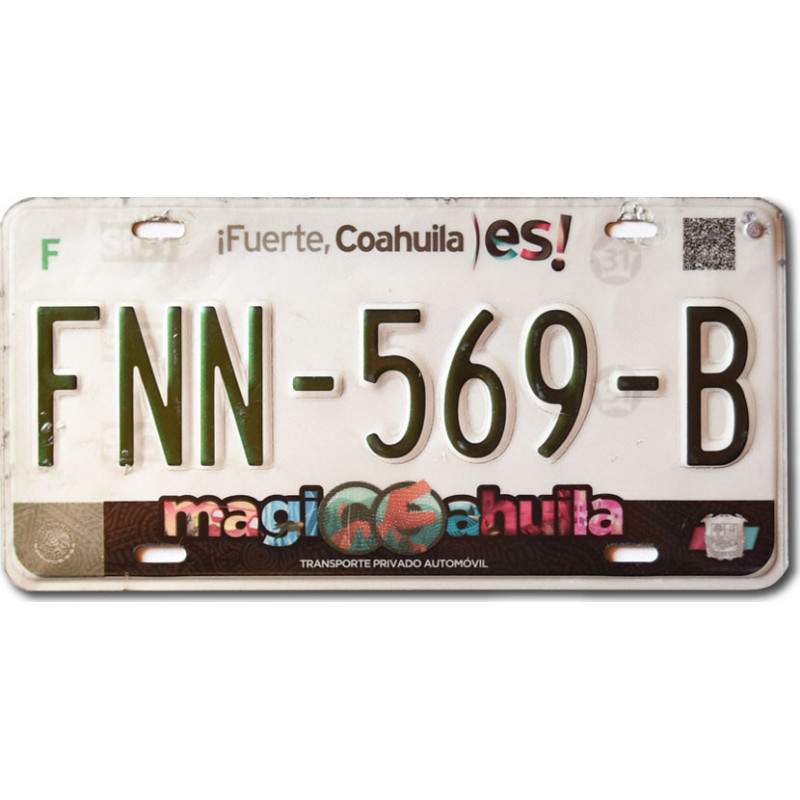 Mexická ŠPZ Coahuila Magic FNN-569-B