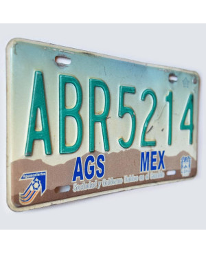 Mexická ŠPZ Aguascaliantes ABR 5214
