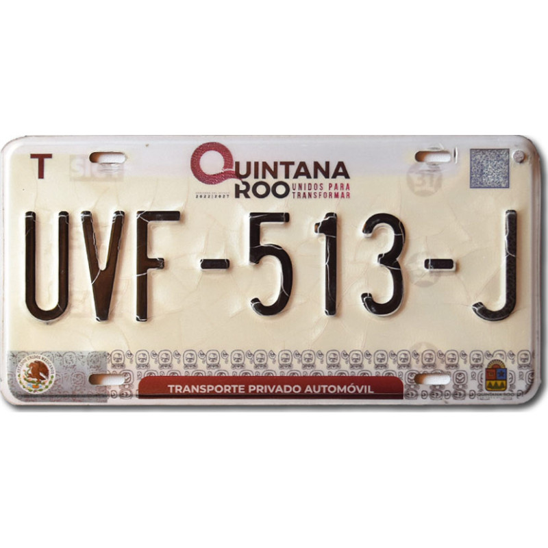 Mexická ŠPZ Quintana Roo UVF-513-J