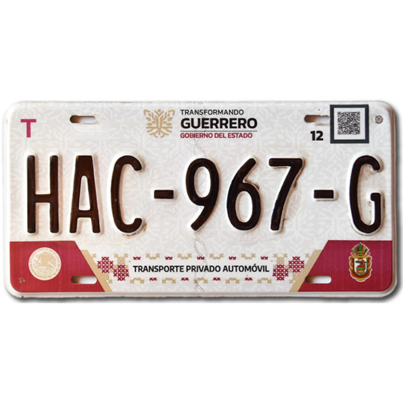 Mexická ŠPZ Guerrero HAC-967-G