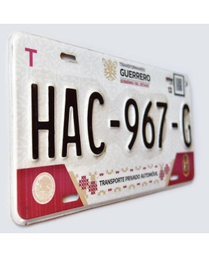 Mexická ŠPZ Guerrero HAC-967-G