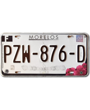 Mexická ŠPZ Morelos PZW-876-D