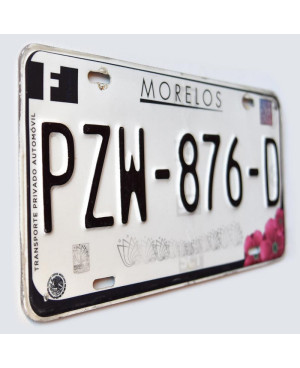 Mexická ŠPZ Morelos PZW-876-D