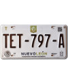 Mexická ŠPZ Nuevo León TET-797-A
