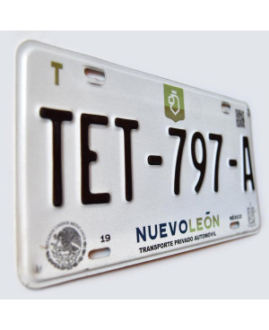 Mexická ŠPZ Nuevo León TET-797-A
