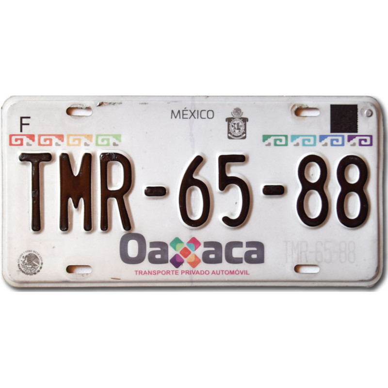 Mexická ŠPZ Oaxaca TMR-65-88