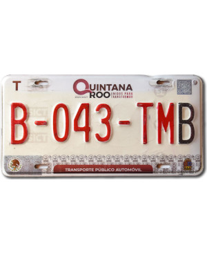 Mexická ŠPZ Quintana Roo B-043-TMB