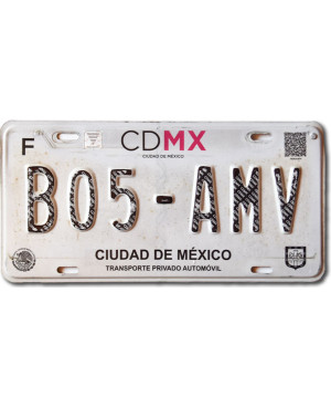 Mexická ŠPZ Ciudad De México B05-AMV