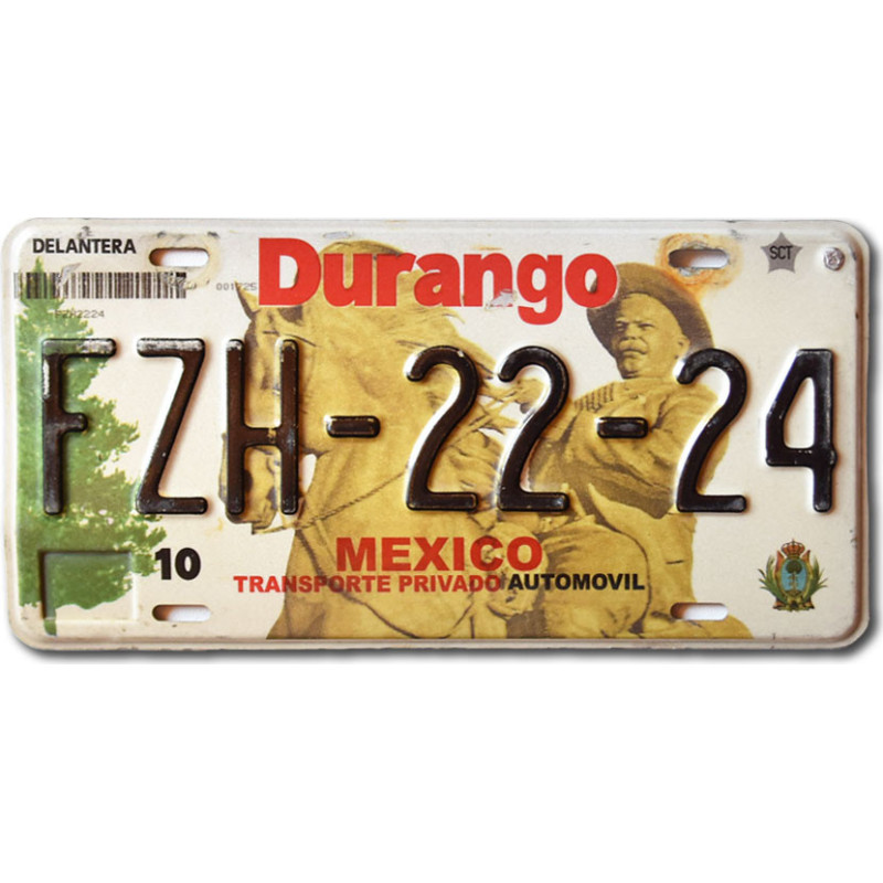 Mexická ŠPZ Durango FZH-22-24