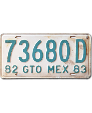 Mexická ŠPZ Guanajuato 73680D