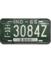 Americká ŠPZ Indiana 1965 Green 3084Z Trailer