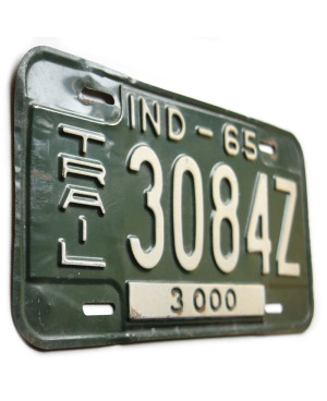Americká ŠPZ Indiana 1965 Green 3084Z Trailer