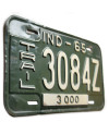 Americká ŠPZ Indiana 1965 Green 3084Z Trailer