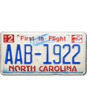 Americká ŠPZ North Carolina First in Flight