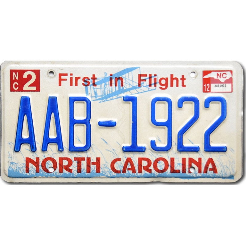 Americká ŠPZ North Carolina First in Flight