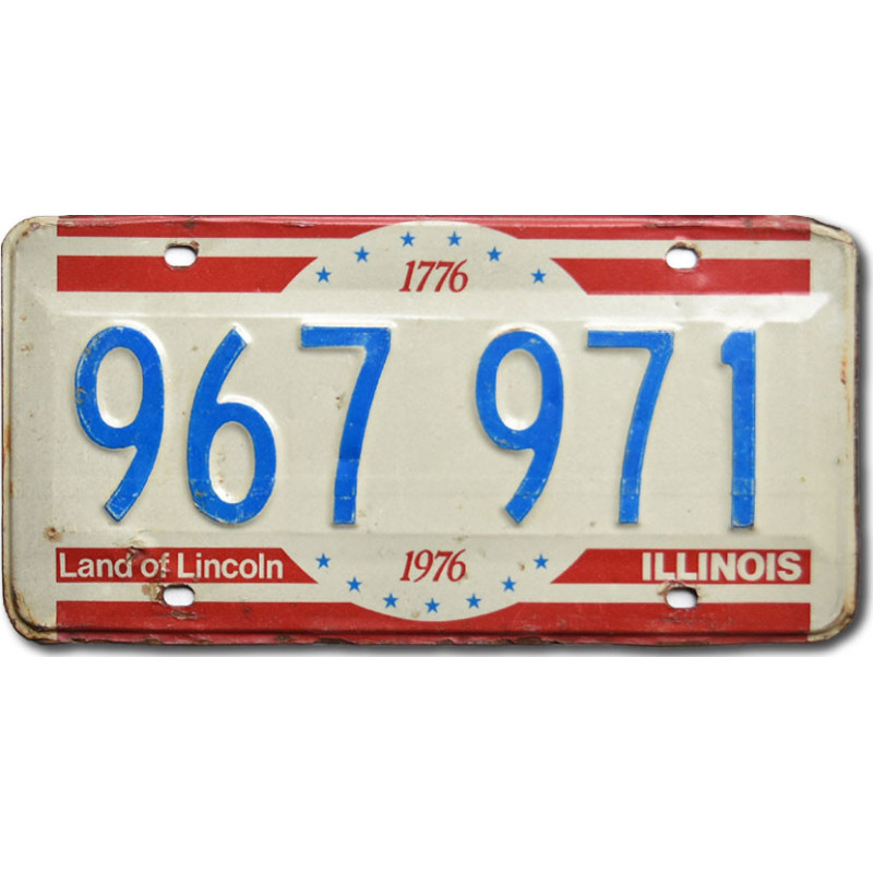 Americká ŠPZ Illinois 1976 Land of Lincoln 967 971