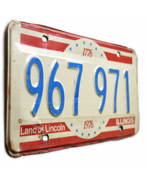 Americká ŠPZ Illinois 1976 Land of Lincoln 967 971
