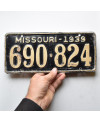 Americká ŠPZ Missouri 1939 Black 690-824