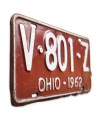 Americká ŠPZ Ohio 1962 Red V-801-Z