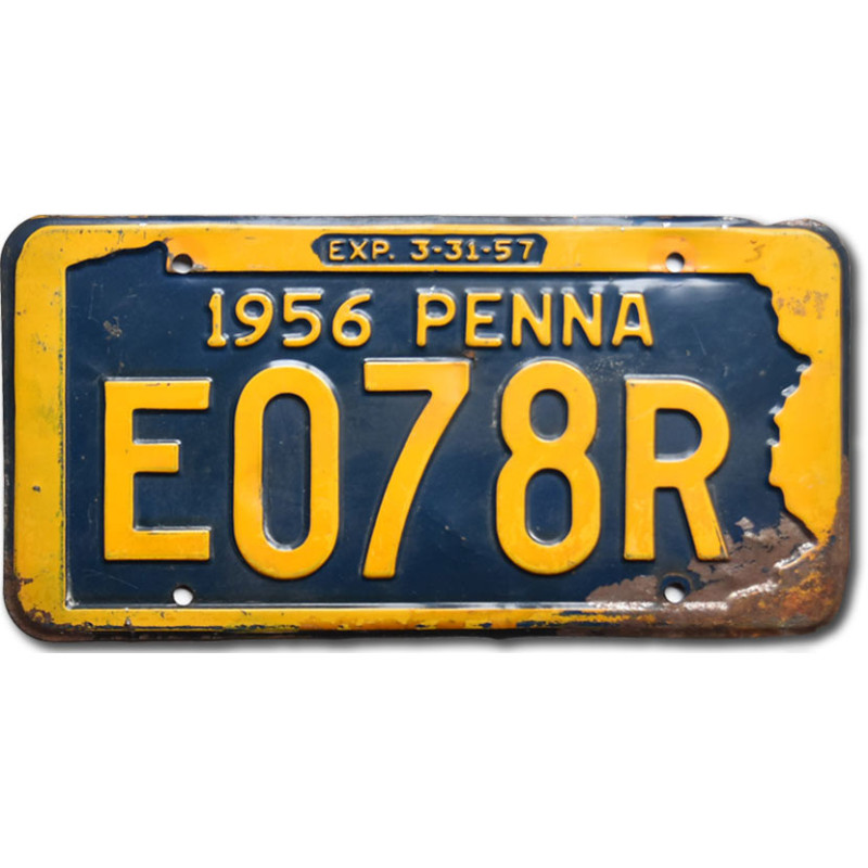 Americká ŠPZ Pennsylvania 1956 Penna E078R