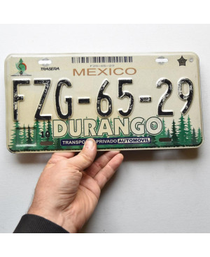 Mexická ŠPZ Durango Forest FZG-65-29