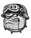 Moto nášivka Bulldog Helmet XXL na chrbát 28 cm x 25 cm