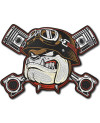 Moto nášivka Bulldog Pistons XXL na chrbát 29 cm x 22 cm