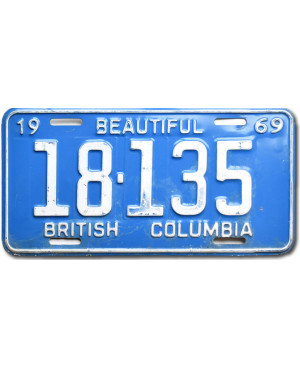 Kanadská ŠPZ British Columbia 1969 Beautiful 18-135