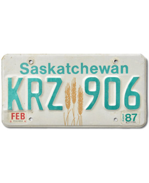 Kanadská ŠPZ Saskatchewan Wheat KRZ 906