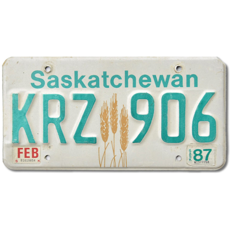 Kanadská ŠPZ Saskatchewan Wheat KRZ 906