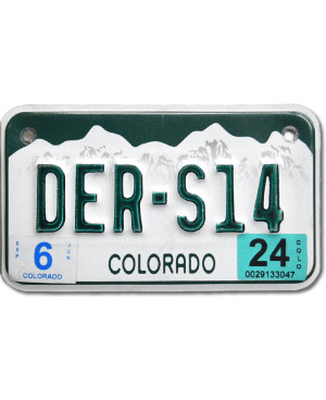 Moto americká ŠPZ Colorado DER-S14
